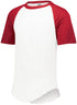 Augusta Sportswear Youth Short Sleeve Baseball Jersey (424), Color 'White/Red'